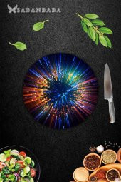 Odak Cam Kesme Tahtası - Sunum Tabağı| Çap 20 thumbnail 2