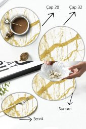 Model 6 Desenli Cam Sunum Tepsisi 2li Takım Çap 32 & Çap 20 thumbnail 2