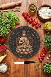 Put Cam Kesme Tahtası - Sunum Tabağı| Çap 20 thumbnail 1