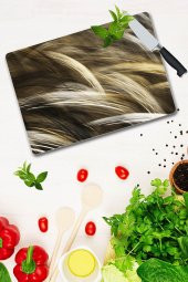 Hasat Desenli Cam Kesme Tahtası| 30 Cm X 40 Cm thumbnail 2