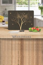 Altın Ağaç  Cam Kesme Tahtası - Cam Kesme Tablası | 30 Cm X 40 Cm thumbnail 1