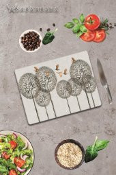 Polen &  Altın Kuşlar Cam Kesme Tahtası - Cam Kesme Tablası | 30 Cm X 40 Cm thumbnail 3