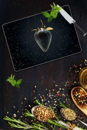 Altın Çilek Cam Kesme Tahtası - Cam Kesme Tablası | 20 Cm X 30 Cm thumbnail 1