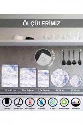 İkili Baykuş Cam Kesme Tahtası - Cam Kesme Tablası | 30 Cm X 40 Cm - 7