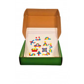 BALA AHŞAP OYUNCAK  YENİ 125 PARÇA AHŞAP TANGRAM OYUNU EĞİTİCİ AHŞAP OYUNCAK KUTU OYUNLARI - 3