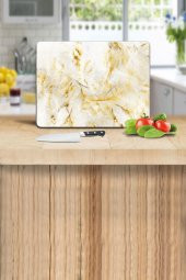 Beyaz Altın Desenli Cam Kesme Tahtası - Cam Kesme Tablası | 30 Cm X 40 Cm thumbnail 1