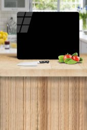 30x40 cm Düz Siyah Desenli Cam Kesim Tablası thumbnail 1