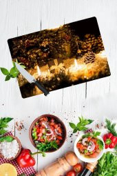 Yeni Yıl | Cam Kesme Tahtası - Cam Kesme Tablası |30 cm x 40 cm thumbnail 1