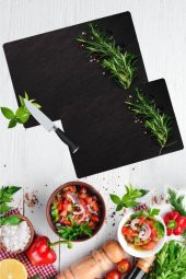 2li Takım Kekik Desen Görünümlü Takım Cam Kesme Tahtası - Cam Kesim Tablası 20x30 & 30x40 thumbnail 1