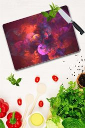 Saban Fuşya Cam Kesme Tahtası Tablası | 30 Cm X 40 Cm thumbnail 2
