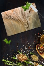 Saban Açık Dalga Mermer Cam Kesme Tahtası - Cam Kesme Tablası  | 30 Cm X 40 Cm thumbnail 1