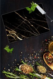 Saban Sarı Altın Mermer Cam Kesme Tahtası - Cam Kesme Tablası | 30 Cm X 40 Cm thumbnail 1