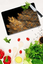 Saban Sonbahar Cam Kesme Tahtası - Cam Kesme Tablası | 30 Cm X 40 Cm - 2
