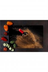 Kum Şarabı Görünümlü | Cam Kesme Tahtası  20 cm x 30 cm thumbnail 1