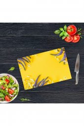 Saban Sarı Karanfil | Cam Kesme Tahtası - Cam Kesme Tablası | 30cm x 40cm thumbnail 1