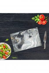 Saban Gri Altın  Mermer | Cam Kesme Tahtası - Cam Kesme Tablası | 20 Cm X 30 Cm - 1