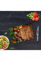 Saban Ahşap ve Sebzeler | Cam Kesme Tahtası - Cam Kesme Tablası | 20 Cm X 30 Cm thumbnail 1