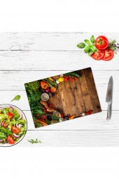 Saban Ahşap ve Sebzeler | Cam Kesme Tahtası - Cam Kesme Tablası | 20 Cm X 30 Cm thumbnail 2