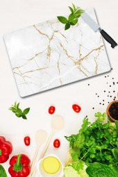 Dekoratif Cam Kesme Tahtası 30cm x 40cm çoklusim Görünümlü - 2