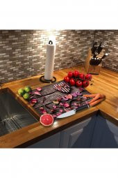 Dekoratif Cam Kesme Tahtası 30cm x 40cm Love Yazılı - 1