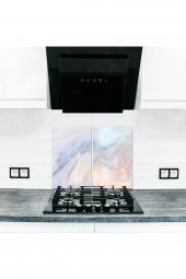 2 li 40x52 cm Ezgi Mermer Desenli Cam Kesim Tablası ve Ocak Koruma thumbnail 1