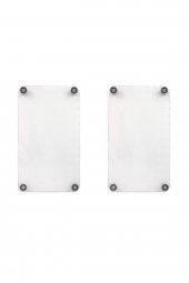 Takım Halinde Buğlem 20x30 Cm Kesme Tablası Ve 60x52cm Cam Ocak Koruyucu 4lü Ocaklar - 2