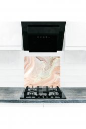 Topraklı Mermer Cam Ocak Koruyucu Ve Cam Kesme Tahtası 50 cm X 56 cm Tek Parça thumbnail 1