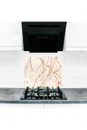 Kırmızı Taş Cam Ocak Koruyucu Ve Cam Kesme Tahtası 50 cm X 56 cm Tek Parça thumbnail 1