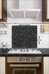 Cam Ocak Koruyucu Ve Cam Kesme Tahtası Matematik 50 cm x 56 cm Tek Parça thumbnail 2