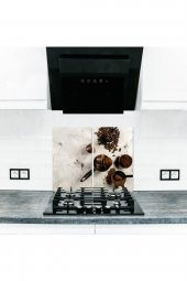 2 li 40x52 cm Tropik Desenli Cam Kesim Tablası ve Ocak Koruma thumbnail 1