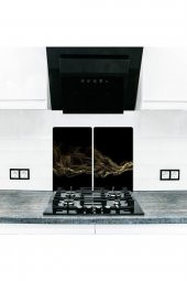 2 li 40x52 cm Toz Desenli Cam Kesim Tablası ve Ocak Koruma thumbnail 1