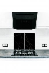 2 li 40x52 cm Led Desenli Cam Kesim Tablası ve Ocak Koruma - 1