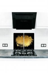 Cam Ocak Arkası Koruyucu ve Kesme Tablası Beçe  | 60 cm x 52 4lü Ocaklar thumbnail 1