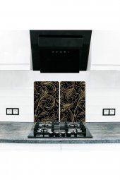 2 li 40x52 cm Firengi Desenli Cam Kesim Tablası ve Ocak Koruma thumbnail 1