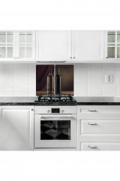 Cam Ocak Koruyucu ve Kesme Tablası Kahverengi| 60 cm x 52 4lü Ocaklar thumbnail 1