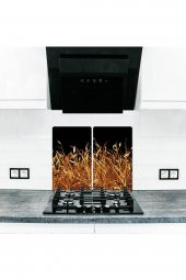 Cam Ocak Koruyucu ve Kesme Tablası Taneler | 60 cm x 52 4lü Ocaklar thumbnail 1