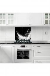 2 li 40x52 cm Black Desenli Cam Kesim Tablası ve Ocak Koruma thumbnail 1