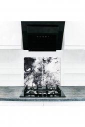 Cam Ocak Koruyucu ve Kesim Tablası Sis  (80cm x 52cm) 2 Parça, 5li Ocaklar thumbnail 1