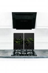 Cam Ocak Koruyucu ve Kesim Tablası  Dijital (60cm x 52cm) 2 Parça, 4lü Ocaklar thumbnail 1