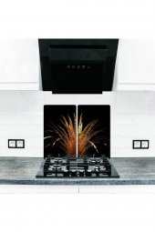 Cam Ocak Koruyucu ve Kesim Tablası Dağılgan (60cm x 52cm) 2 Parça, 4lü Ocaklar thumbnail 1