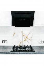 Dekoratif Cam Ocak Koruyucu ve Kesim Tablası Sim 60cm x 52cm 2 Parça, 4lü Ocaklar thumbnail 1