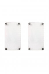 Dekoratif Cam Ocak Koruyucu ve Kesim Tablası Pembe Mermer 60cm x 52cm 2 Parça, 4lü Ocaklar - 4