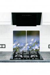 2 li 30x52 cm Cam Ocak Koruyucu Cam Kesme Tahtası Model 335 - 1