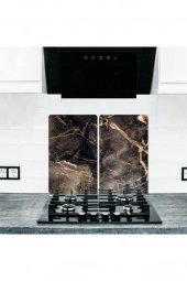 2 li 30x52 cm Cam Ocak Koruyucu Cam Kesme Tahtası Model 157 thumbnail 1