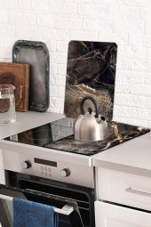 2 li 30x52 cm Cam Ocak Koruyucu Cam Kesme Tahtası Model 157 thumbnail 2