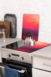 2 li 30x52 cm Cam Ocak Koruyucu Cam Kesme Tahtası Model 344 thumbnail 2