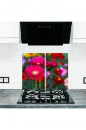 2 li 30x52 cm Cam Ocak Koruyucu Cam Kesme Tahtası Model 357 thumbnail 1