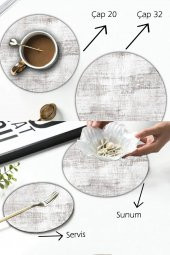 Model 2 Desenli Cam Sunum Tepsisi 2li Takım Çap 32 & Çap 20 thumbnail 2