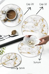 Model 4 Desenli Cam Sunum Tepsisi 2li Takım Çap 32 & Çap 20 thumbnail 2