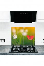 2 li 30x52 cm Cam Ocak Koruyucu Cam Kesme Tahtası Model 349 thumbnail 1